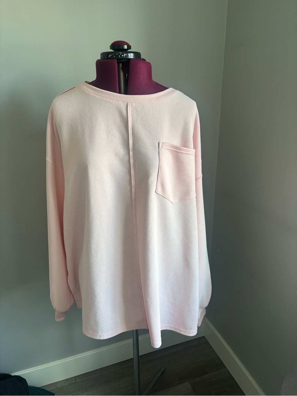 HALARA Blush Pink Waffle-Knit Pocket Sweatshirt